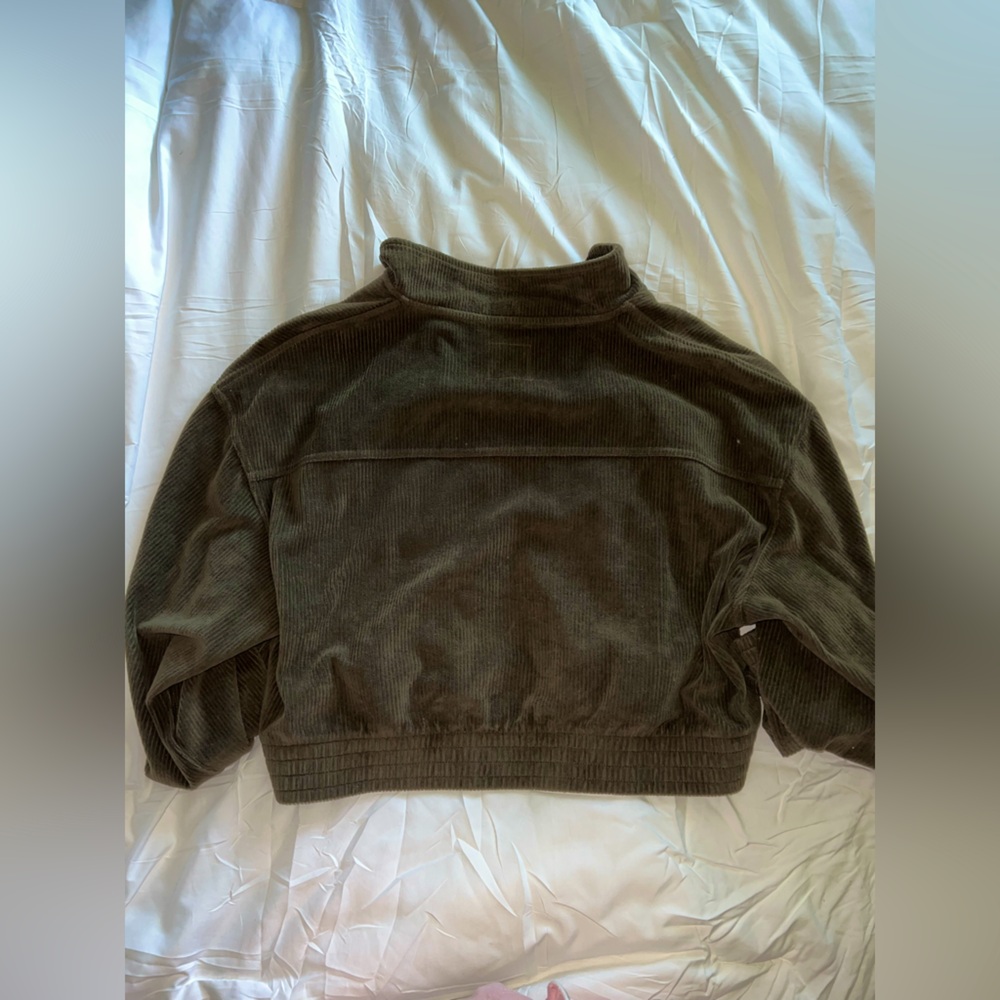 Cropped forest green Arie zip up